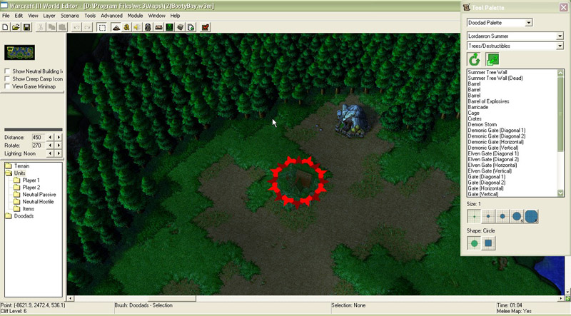 Warcraft 3 world editor interface